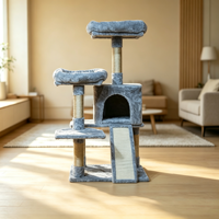 Arbre à chat multi-niveaux avec condo et poteaux à gratter pour chats