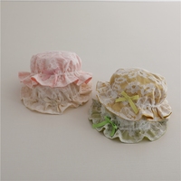 Chapeau Bob en Coton et Dentelle pour Bébé Fille, Pliable, Protection Solaire pour Nouveau-né, Nourrisson, Tout-petit, Été, Extérieur, Plage