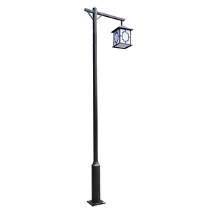 เสาไฟสวนเหล็กกลางแจ้ง LED แสงวอร์มไวท์ 2700K IP66 AC 85-265V พร้อมเซ็นเซอร์ตรวจจับความเคลื่อนไหว  แบบติดตั้งถาวร ใช้พลังงานแสงอาทิตย์ รับประกัน 10 ปี - Product Image 1