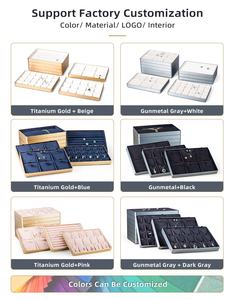 맞춤형 고급 주얼리 디스플레이 세트 스탠드 웨딩 반지 트레이 프리미엄 주얼리 디스플레이 트레이 결혼식용 반지 트레이 - Product Image 4