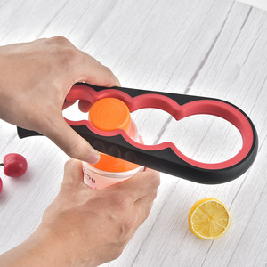 Multifunctional Bottle Opener Can Opener 4 In 1 Non Slip Lid Screw On Function Irregular Shape PP <b>Material</b> - Product Image 2