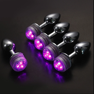 Neuankömmling Metall Mit LED-Leuchten <span class=keywords><strong>Anal</strong></span> <span class=keywords><strong>Plug</strong></span> <span class=keywords><strong>Anal</strong></span> Butt <span class=keywords><strong>Plug</strong></span> Mit Fernbedienung Für Paare - Product Image 2
