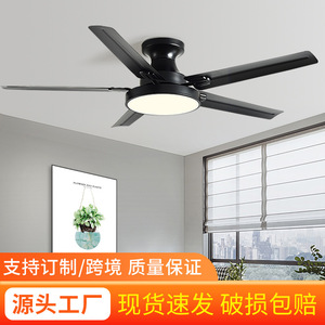 <b>Ceiling</b> Fan <b>Light</b> 56 Inch <b>Led</b> Fixed Blade For Living Room Bedroom Quiet Electric Fan Chandelier - Product Image 5