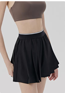 JCX Pantalones Cortos <span class=keywords><strong>de</strong></span> Yoga Holgados, <span class=keywords><strong>de</strong></span> Una o Dos Piezas, Antideslumbrantes, Deportivos, para Mujer, con Bolsillos, Plisados, Tipo Falda - Product Image 6