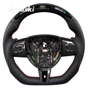 Volant sport en cuir véritable et fibre de carbone avec écran LED intelligent pour <span class=keywords><strong>JAGUAR</strong></span> XKR XKR-S 175 GT XF XFR XJ XJR - Product Image 1