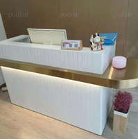 Comptoir de réception moderne pour salon de beauté, bureau, immeuble commercial – Table de réception tendance de Chine