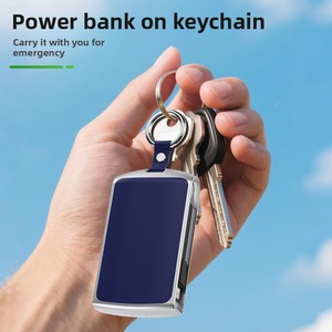 K106 portatile Mini portachiavi Power Bank con doppia linea di emergenza LI-polimero batteria Mini accendisigari doppio cavo di ricarica - Product Image 5