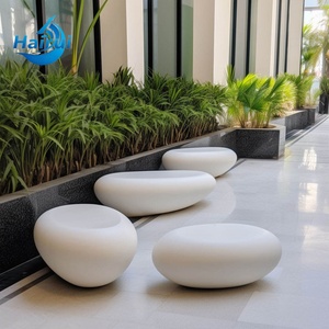 Pots <span class=keywords><strong>de</strong></span> fleurs modernes pour aéroports, sièges, centres commerciaux en <span class=keywords><strong>fibre</strong></span> <span class=keywords><strong>de</strong></span> verre, sculptures extérieures personnalisables pour parcs - Product Image 2