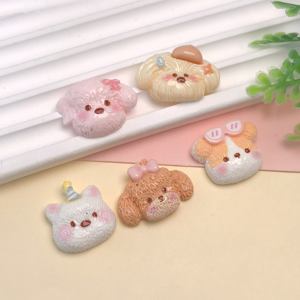 कार्टून प्यारे कुत्ते जानवर cabchons कृत्रिम पालतू कुत्ते के लिए चापलूसी अलंकरण अलंकरण अलंकरण अलंकरण - Product Image 3