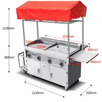 Cheaper Food Trailer with Grill, Hot Dog Cart for Sale