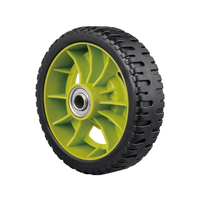 Roues en plastique 15cm, roue de tondeuse à roulement à billes de diamètre de 6 pouces pour boîte à outils, caisse de chariot, roues de tondeuse à gazon