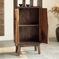 Étagère de présentation multifonctionnelle en bois chinois, armoire surélevée, armoire à thé en bois massif, armoire de rangement pour salon, écologique