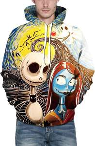 Fitspi vente en gros personnalisé hommes nouveauté sweat à capuche impression 3d pull unisexe sweat-shirt décontracté - Product Image 3