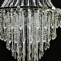 Luminaire suspendu en acrylique pour décoration de plafond intérieur Lustre à rideau perlé en acrylique bon marché pour décoration de plafond de mariage