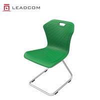 Chaise de formation empilable en plastique PP LEADCOM L-M01, chaise ergonomique pour étudiants avec structure métallique cantilever pour salle de classe