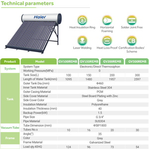 Calentador de Agua <span class=keywords><strong>Solar</strong></span> Haier al por Mayor, Sin Presión, de 300 Litros, con Tubos de Vacío de Vidrio para Intercambio de Calor - Product Image 2