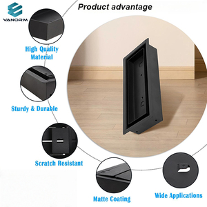 <strong>Black</strong> Building Supplies Flush Mount Floor Register 4 X 10 Modern Air <strong>Vent</strong> for AC and Heating Heavy Duty Stainless Steel - Product Image 3