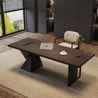Escritorio de Oficina de Diseño de Alta Gama, Escritorio de Computadora de Madera Maciza Ecológica de Grado E0, Escritorio de Estudio Clásico Ergonómico y Duradero