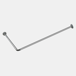 Moderna Asta per Tenda <span class=keywords><strong>Doccia</strong></span> <span class=keywords><strong>Angolare</strong></span> a L in Alluminio Bianco/Cromato, Montaggio a Parete, di Alta Qualità - Product Image 3