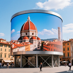 Wetter beständige gebogene LED-Werbetafel im Freien Atember aubende Florenz-Ansichten Anzeige für Festival & Promotion - Product Image 1