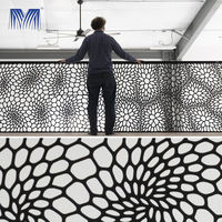 Barandilla Metálica para Escaleras Exteriores, Diseño Tubular, Resistente a la Corrosión, Corte Láser, Aleación de Aluminio, Venta al Por Mayor