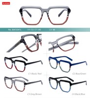 Monturas de gafas graduadas para miopía cuadradas coloridas de acetato personalizadas Vintage, monturas de gafas con personalidad