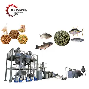 0.15-1.5 Ton/h Fish Feed Production Line Aquatic Pellet Extruder Machine Manufacturing Plant Equipment