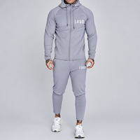 Ensemble de survêtement personnalisé pour homme : sweat à capuche zippé et pantalon de jogging – Tenue de sport pour la gym