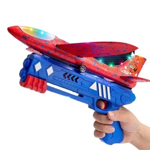 Lanzador de Aviones de Juguete de Espuma Plástica/EVA Ecológica de 13 Pulgadas, Paquete de 3, con 3 Pegatinas, Planeador Lanzado a Mano, Luz LED, Pistola Lanzadora para Exteriores - Product Image 2