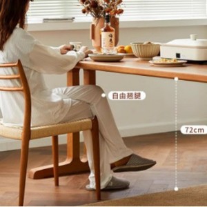 Nordic Geometric Long Desk Solid Wood Rectangle Stable Living Room <b>Dining</b> <b>Table</b> - Product Image 2