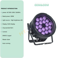 HT.STGL LED 18x10W RGBW 4in1 Extérieur Étanche Par Lumière Faisceau Réglable DMX Éclairage de Scène