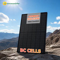 Nouveaux panneaux solaires BC 500W 510W 520W 530W entièrement noirs, modules photovoltaïques à prix avantageux