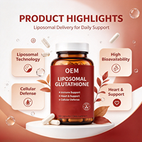 Capsules de glutathion liposomales personnalisées, 60 unités, sans OGM, complément alimentaire quotidien