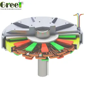 5kW 150rpm generador sin núcleo de par de arranque bajo 10kw generador de imán permanente sin núcleo de disco de turbina eólica