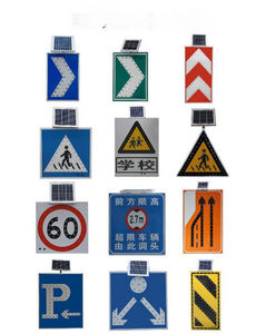 Señal LED de advertencia de tráfico de orientación <span class=keywords><strong>solar</strong></span>, señal LED <span class=keywords><strong>solar</strong></span> de construcción para una mejor visibilidad - Product Image 6