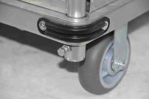 durable fixed mesh fence four wheel cart warehouse cargo moving <b>trolley</b> logistics delivery haul hand cart - Product Image 3