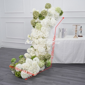 Camino de mesa de flores artificiales de seda hecho a mano para bodas, telón de fondo para graduación, decoración de fondo para fiestas de Halloween. - Product Image 3