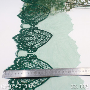 Accessori per abiti da donna Florla <span class=keywords><strong>bianco</strong></span> nero Tulle ricamato pizzo africano rifiniture 21cm grande fiore pizzo per abito da donna - Product Image 5