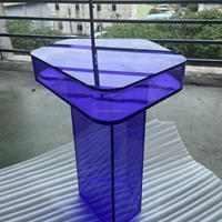 Moderner runder Acryl tisch Glass Center Lucite Tisch für Wohnzimmer Couch tisch Ess küche Outdoor Park Home Office Verwendung