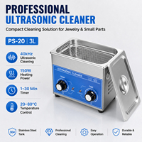 Mesin Pembersih Ultrasonik Profesional 3L Grosir dengan Pemanas dan Timer Mekanis untuk Perhiasan, Alat Kecantikan Gigi