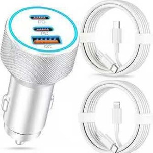 ที่ชาร์จในรถยนต์ 2C1A 30W PD QC3.0 ชาร์จเร็ว 12-24V สำหรับโทรศัพท์แท็บเล็ต - Product Image 2