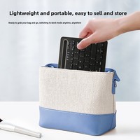 Clavier sans fil double mode rechargeable 2,4G BT avec fente pour carte, silencieux, portable, souris intégrée, en stock, ergonomique