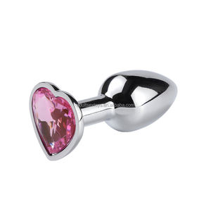 Meilleure vente 3 pièces/ensemble cristal bijou Plug Anal forme de coeur en acier inoxydable bouchons anaux usine en gros métal Plug Anal - Product Image 3