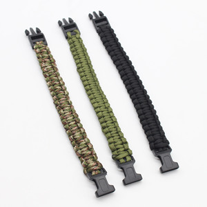 <span class=keywords><strong>Bracelet</strong></span> unisexe tressé à sept brins avec boucle carrée, <span class=keywords><strong>bracelet</strong></span> <span class=keywords><strong>de</strong></span> <span class=keywords><strong>survie</strong></span> d'urgence pour l'extérieur - Product Image 2