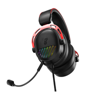 Casque de jeu USB professionnel avec micro anti-bruit, haut-parleurs de 50 mm, éclairage RGB, pour PC et console - Casque stéréo filaire