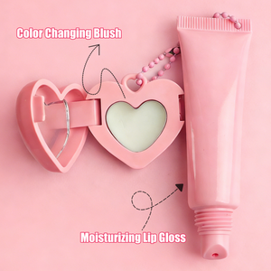 ชุดลิปและบลัชเ<span class=keywords><strong>ป</strong></span>ลี่ยนสี <span class=keywords><strong>ลิ</strong></span><span class=keywords><strong>ป</strong></span>กลอสเนื้อฉ่ำชุ่มชื้น พร้อมพวงกุญแจ  วีแกน น้ำมันโจโจบา ว่านหางจระเข้  รับผ<span class=keywords><strong>ลิ</strong></span>ตแบรนด์ส่วนตัว - Product Image 3