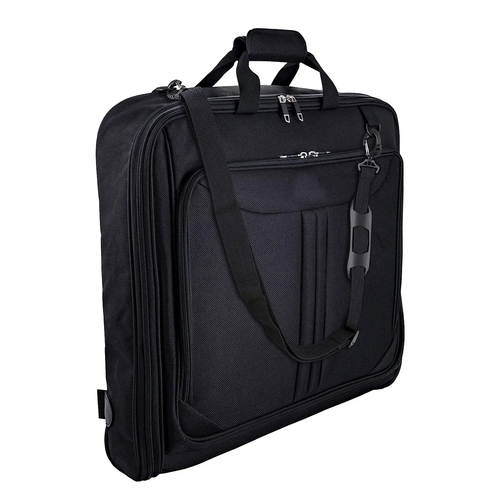 Travel & Business Trips Suit Carry On Garment Bag with Shoulder Strap and Rolling Luggage Attachment Point