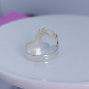 Anello regolabile a forma di cuore, regalo per coppie, anello minimalista alla moda, unisex, gioiello di tendenza. - Product Image 6
