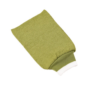 Bath Gloves Exfoliating Towel Double Sided Gentle On Skin For Bathing <b>Shower</b> Use Grey Green Champagne Color - Product Image 5