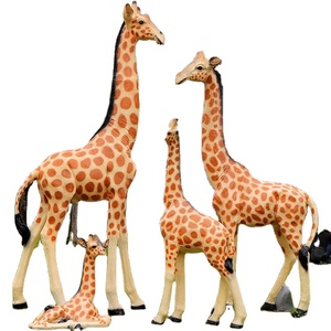 Escultura de Jirafa de Fibra de Vidrio Personalizada a Tamaño Real, Estatua de Animal de Safari para Exteriores, Decoración de Jardín, Parque, Zoológico - Product Image 1